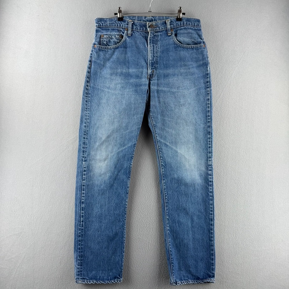 Vintage Levis Jeans Mens Fits 35x31 Blue Denim 505 Straight 70s Made in USA